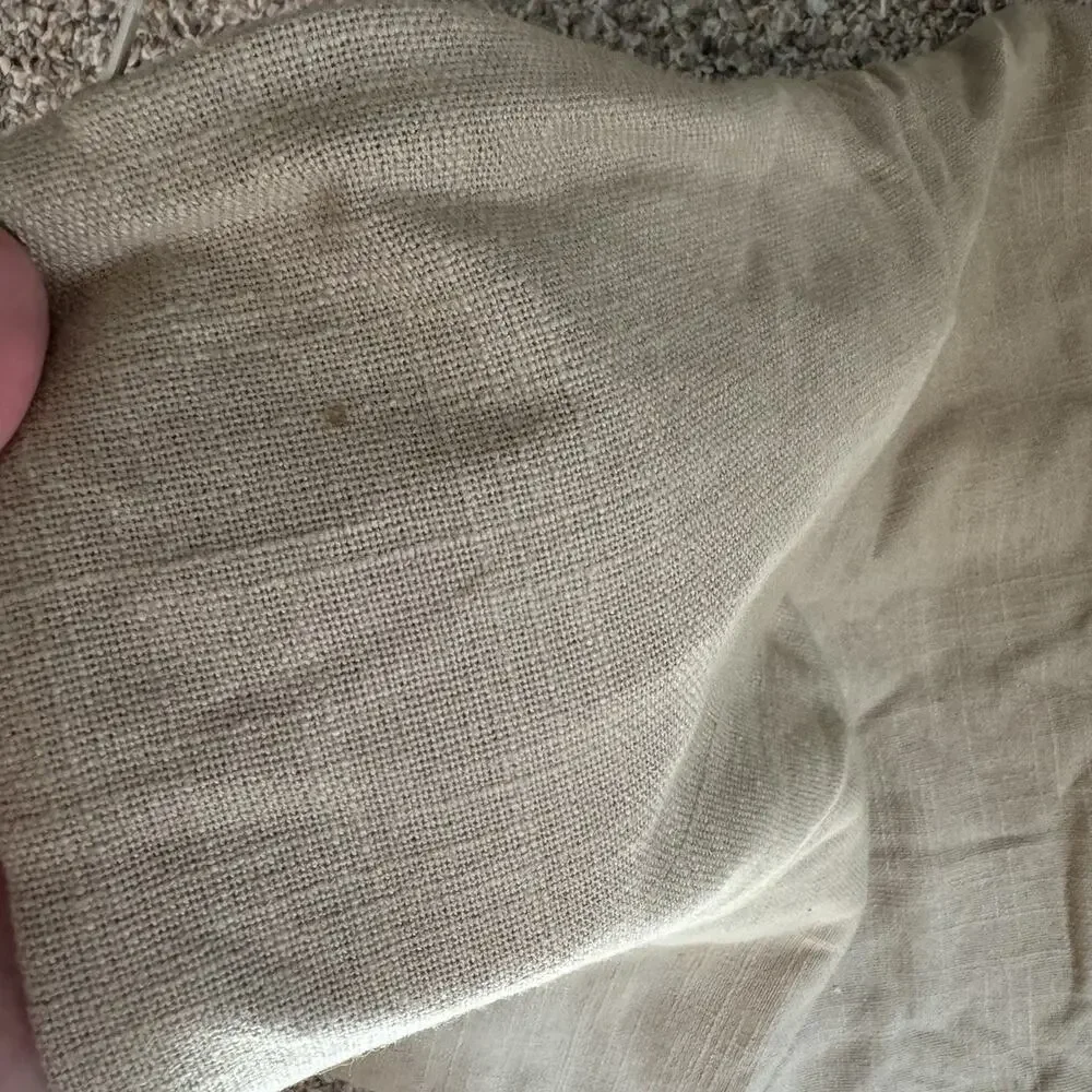 Crate and Barrel Set of 2 Thea Decorative Pillow Cases 18 x 18 Botanical Leaf